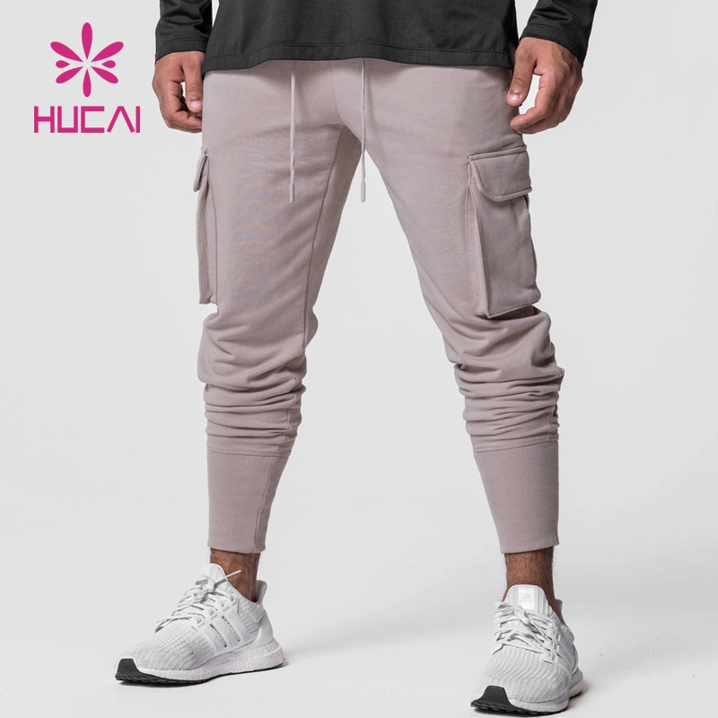 OEM Factory Suit Wholesale Side Zipper Pocket Sweatpants Custom Mens Jogging Pants