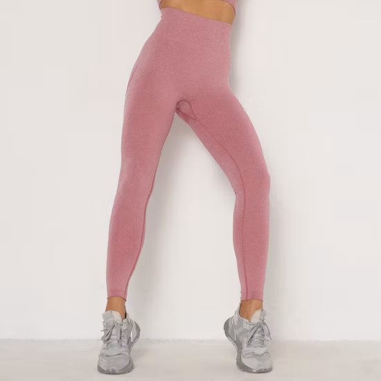 Leggings da yoga per palestra, allenamento senza cuciture, a vita alta, per il sollevamento del sedere da donna