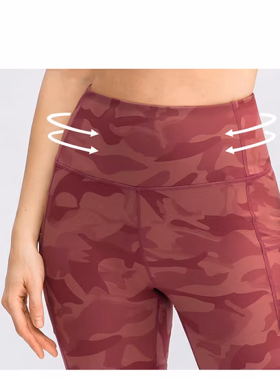 Set da palestra per yoga e fitness da donna con design originale, leggings traspiranti a prova di squat, per yoga