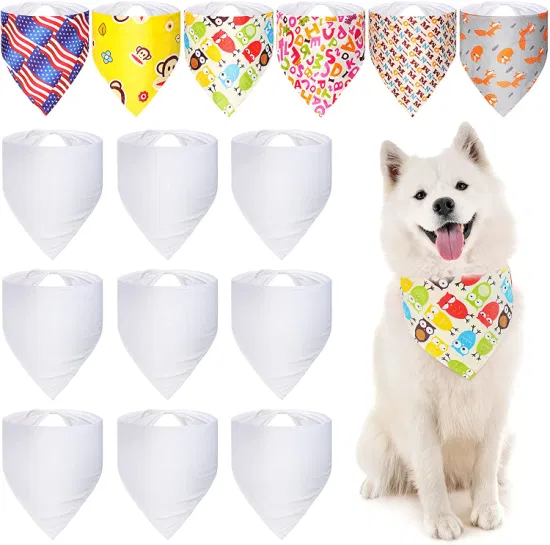 Aibort Prodotti per animali domestici personalizzati Asciugamano per saliva con stampa Collare per cani per animali Collare per sciarpa triangolare per gatti
